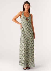 Coralie Maxi Dress - Cedar Check