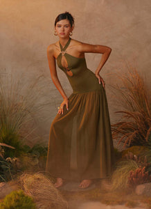 Cypress Kiss Maxi Dress - Khaki