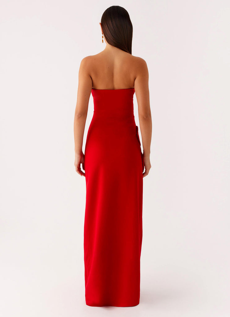 Hilton Strapless Maxi Dress - Red