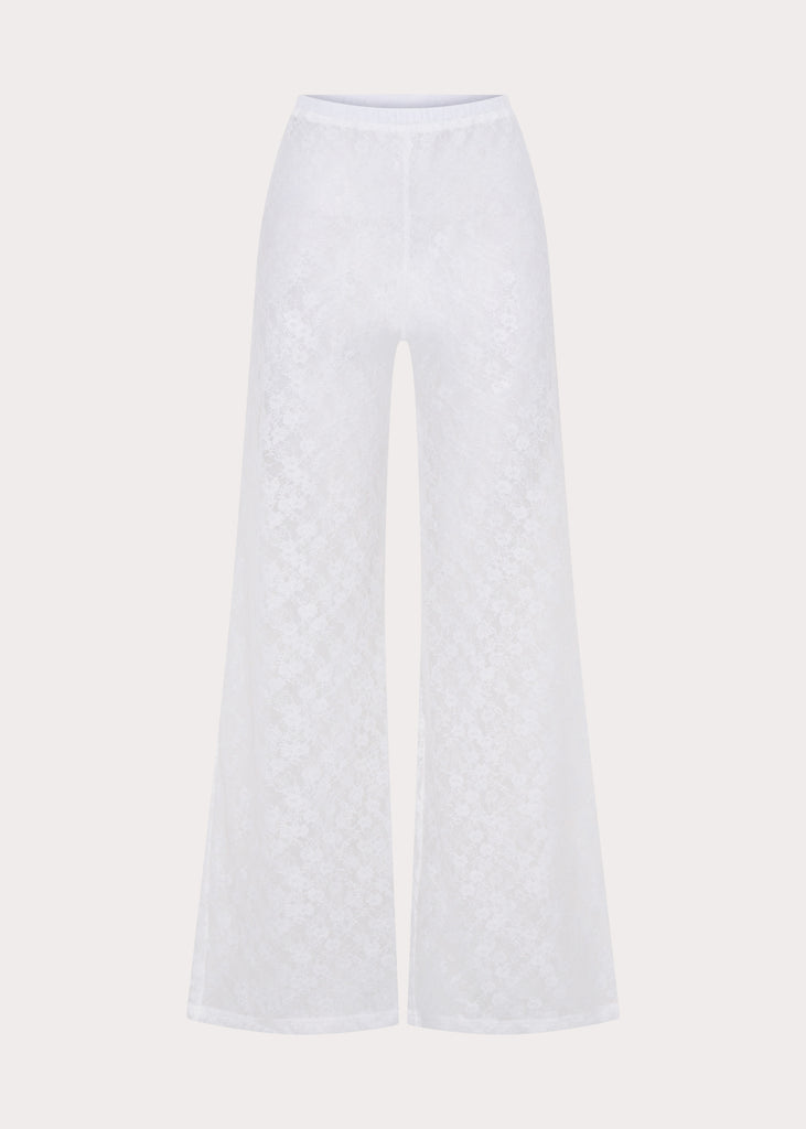 Matcha Lace Pants - White