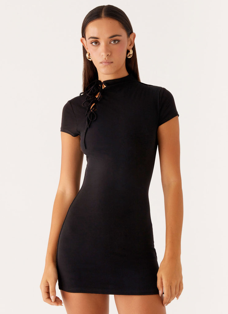 Time Capsule Cut Out Mini Dress - Black