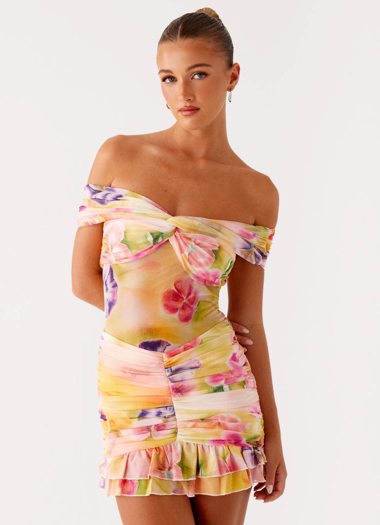 Frances Mini Dress Sunburst Floral 5 Peppermayo