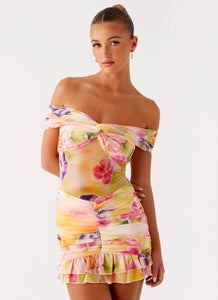Frances Mini Dress Sunburst Floral 5 Peppermayo