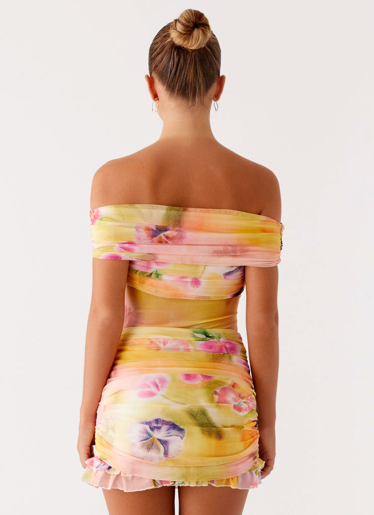 Frances Mini Dress Sunburst Floral 3 Peppermayo