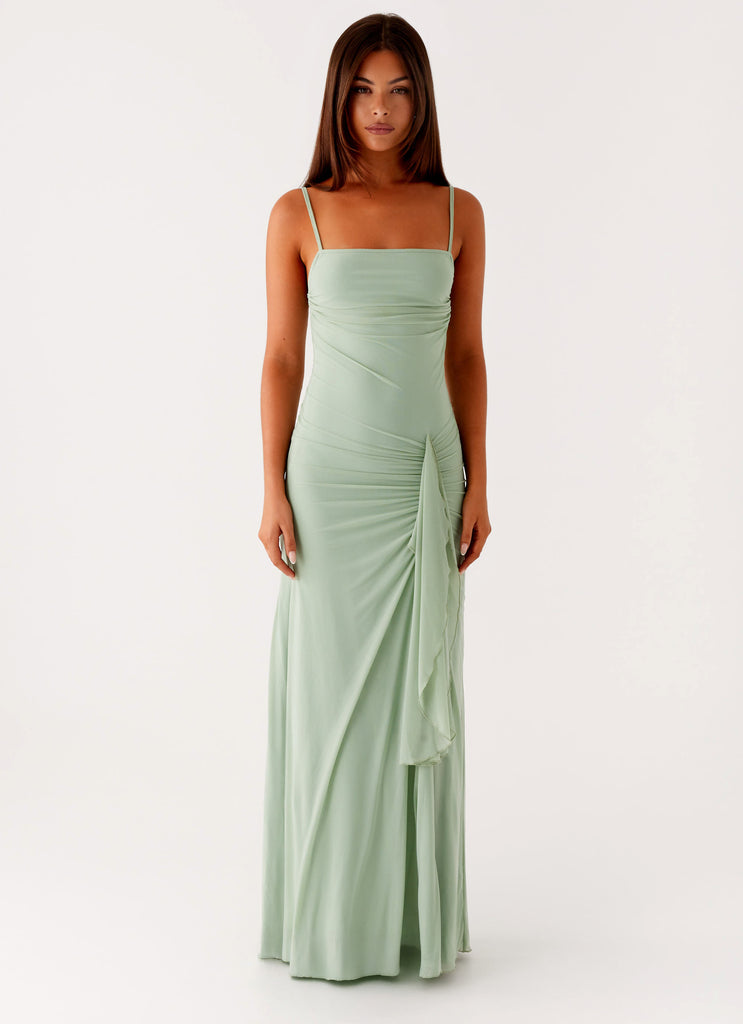 Amphi Maxi Dress Sage 1 Peppermayo