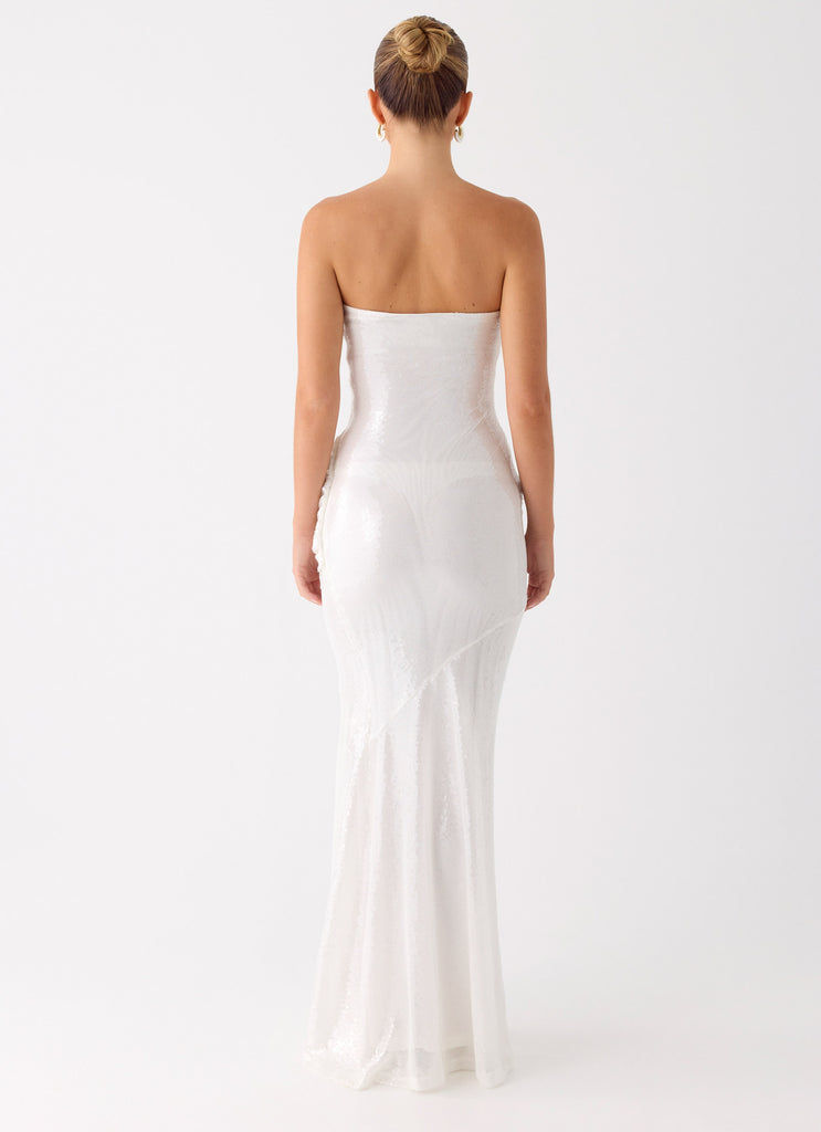Anticipating Sequin Maxi Dress - White