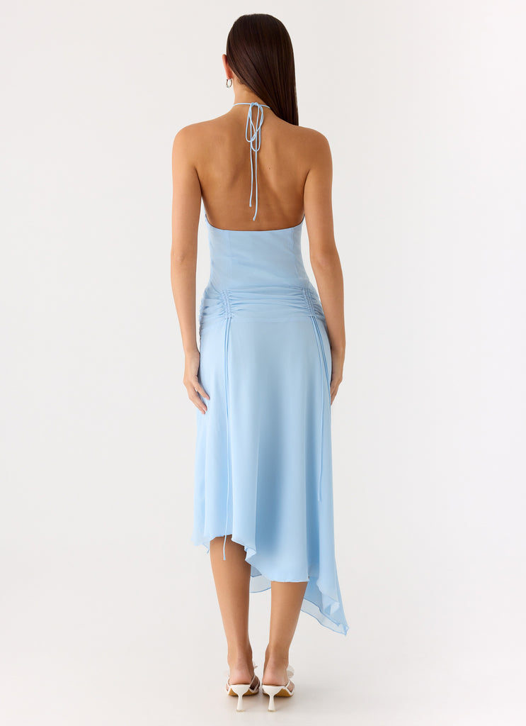 Becerra Chiffon Midi Dress - Blue