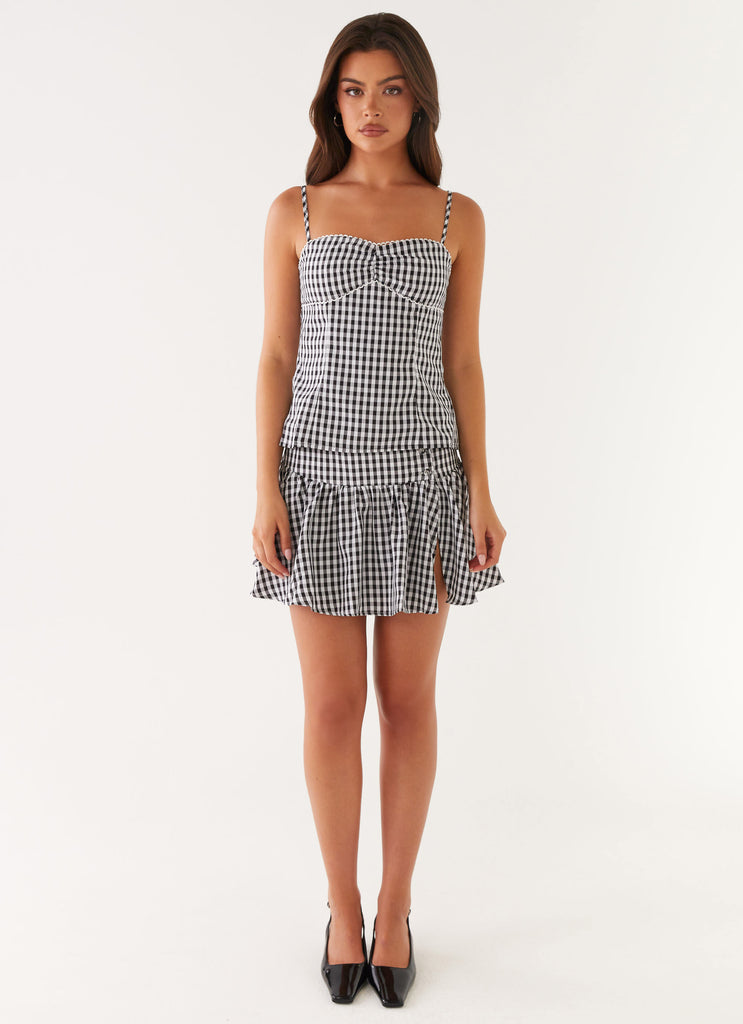 Bellamy Top - Black Gingham