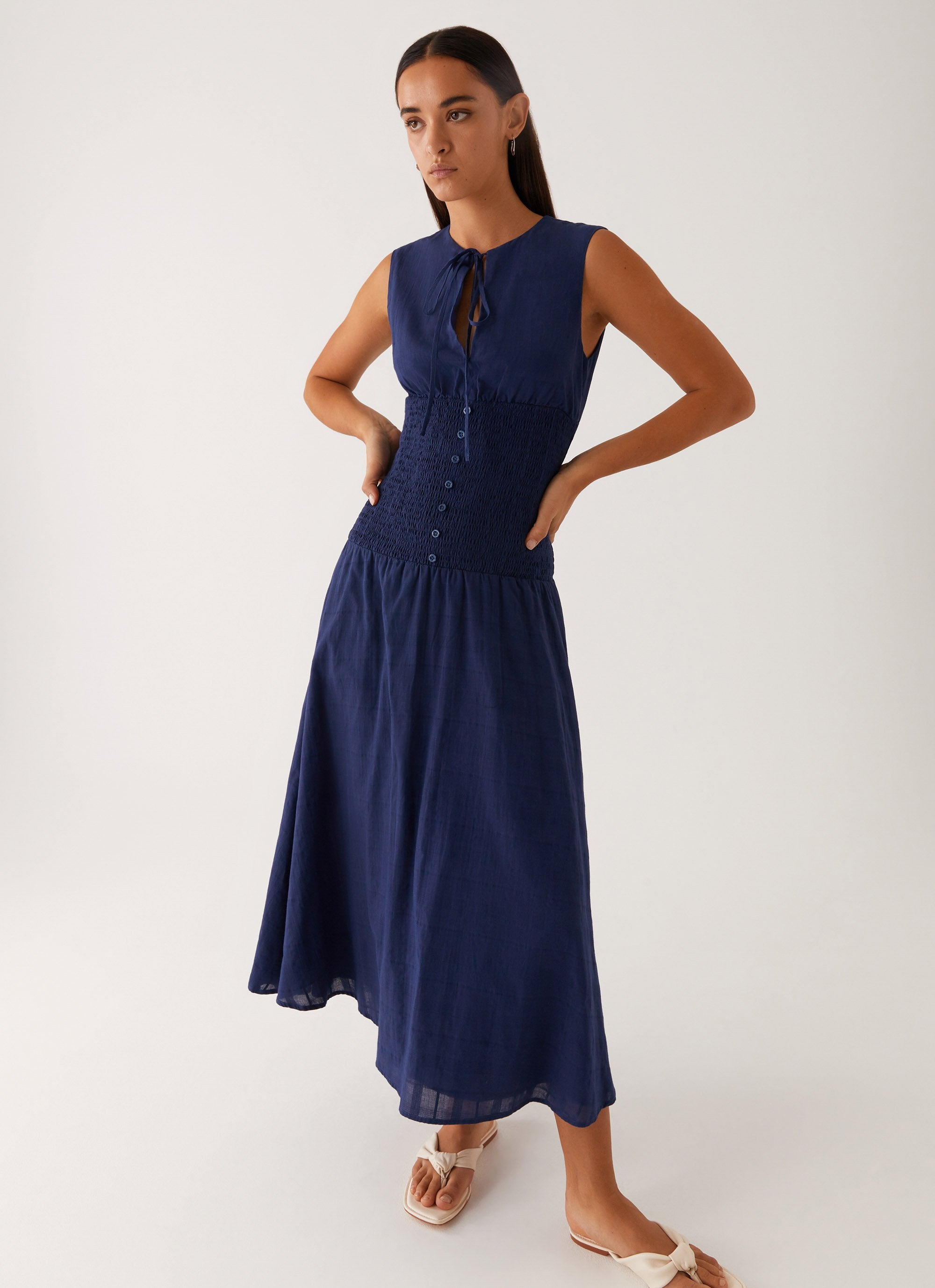 Shirred Waist Midi Dress B Darlin Women's Black Shirred Waist Midi Dress Shirred Waist Midi Dress B Darlin Women's Black Shirred Waist Midi Dress