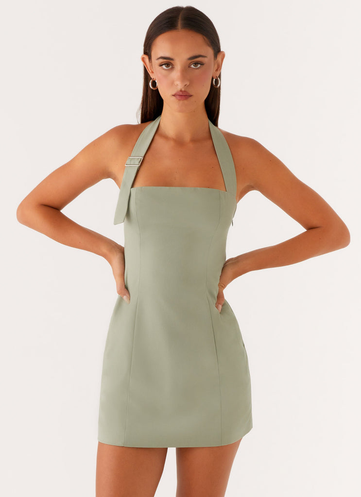 Bianca Halter Dress - Sage