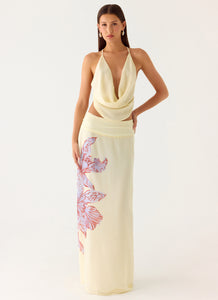 Blushing Bloom Maxi Skirt - Violet Blossom