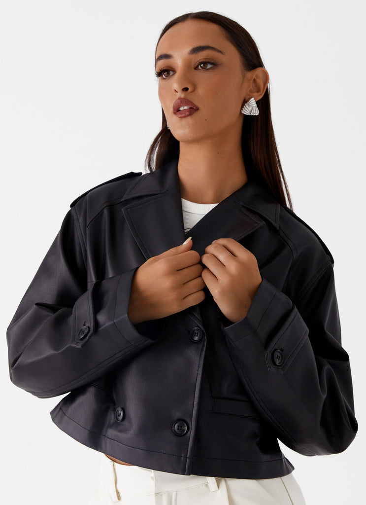 Bryson Cropped Jacket - Black