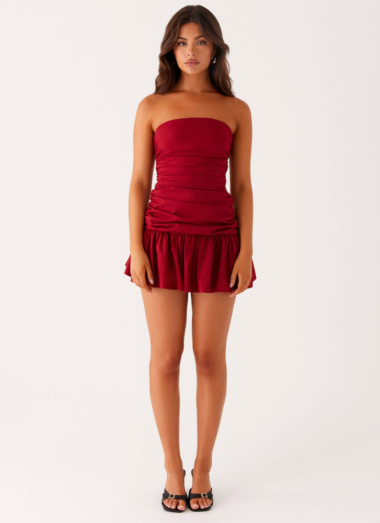 Carmel Mini Dress - Merlot