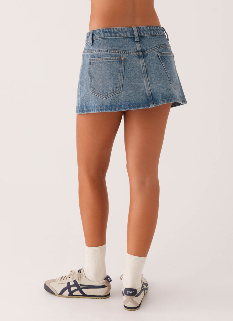 Carrie Denim Mini Skirt - Washed Indigo