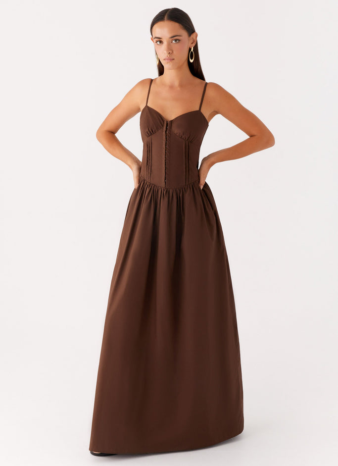 Cerys Maxi Dress - Chocolate