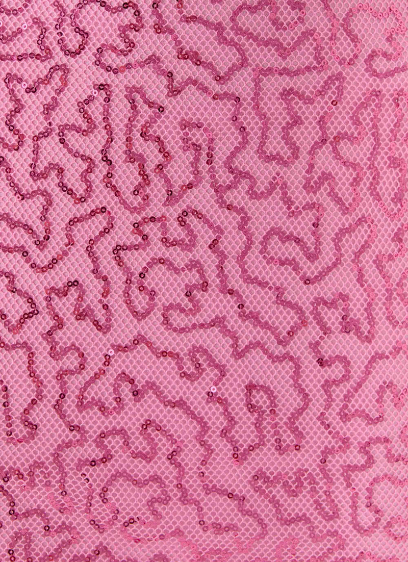 Cherry Coast Sequin Mini Dress - Pink