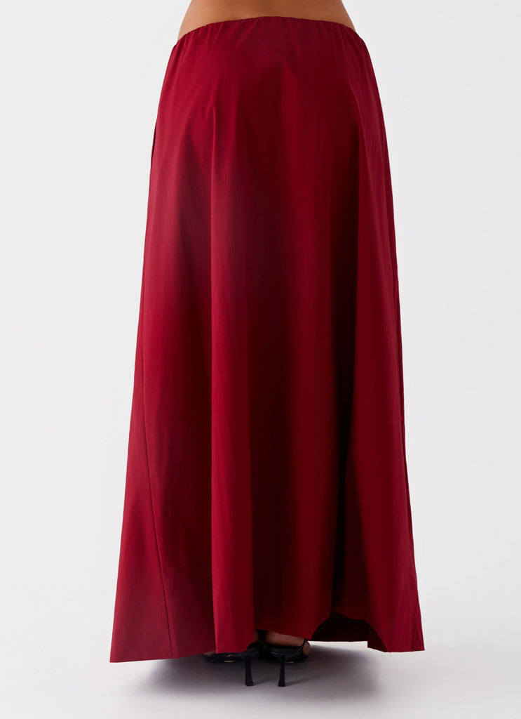 Cheryl Maxi Skirt - Cherry Red