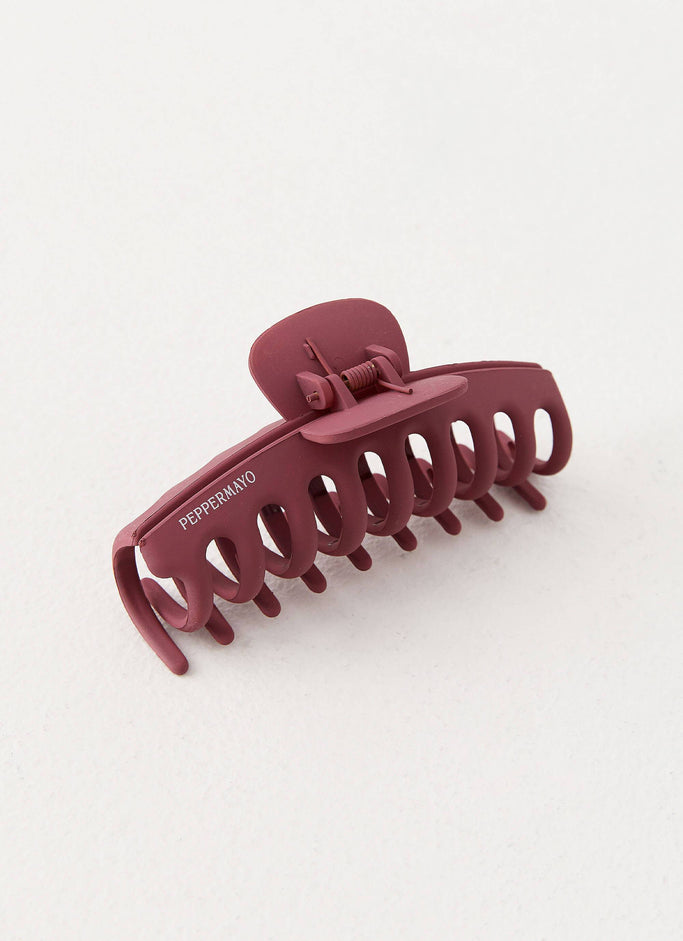 Peppermayo Claw Clip - Maroon