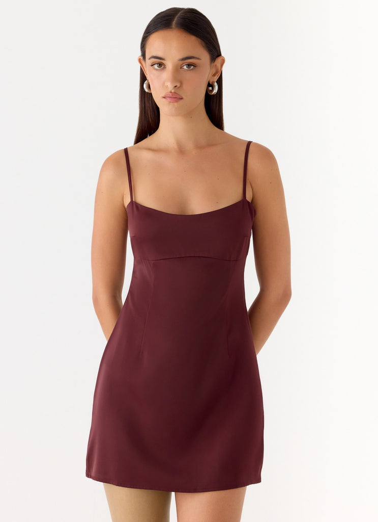 Clementine Mini Dress - Merlot