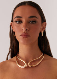 Connection Choker Necklace - Gold