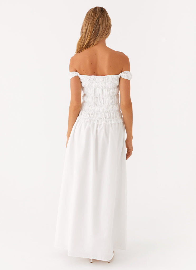 Countryside Off Shoulder Maxi Dress - Ivory