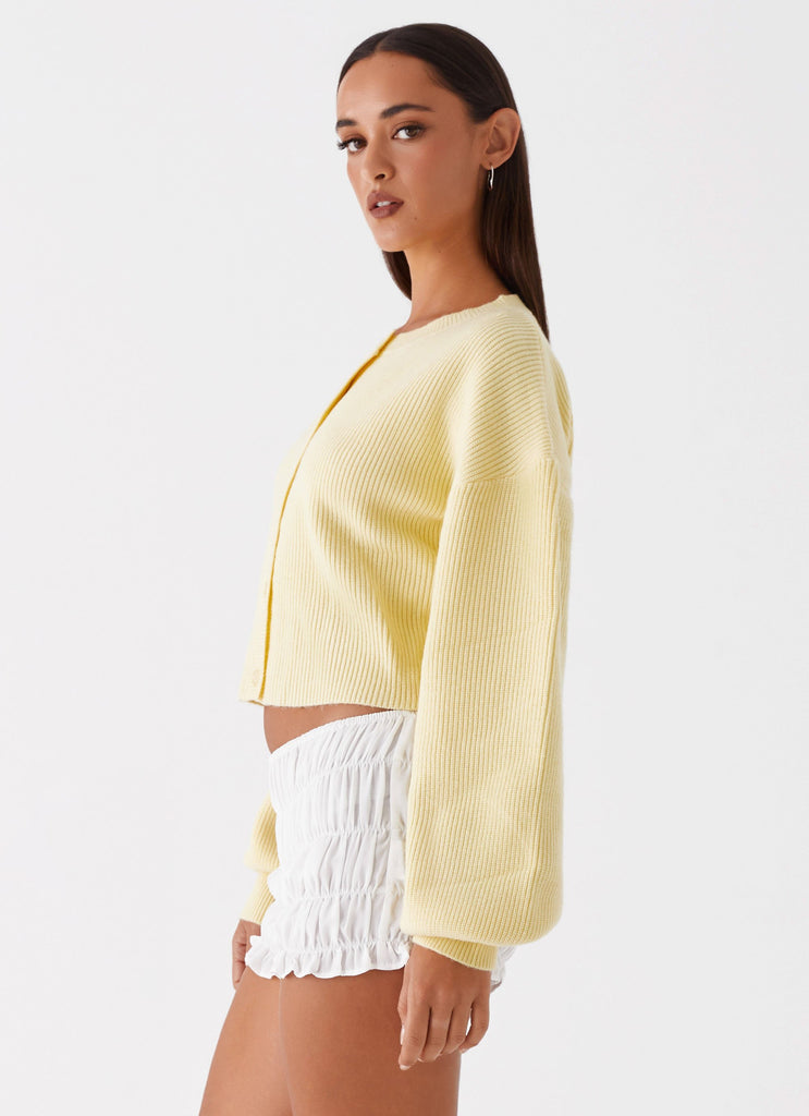 Daphne Knit Cardigan - Butter Yellow