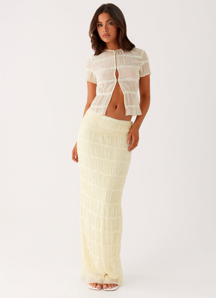 Daydreaming Low Rise Maxi Skirt - Yellow