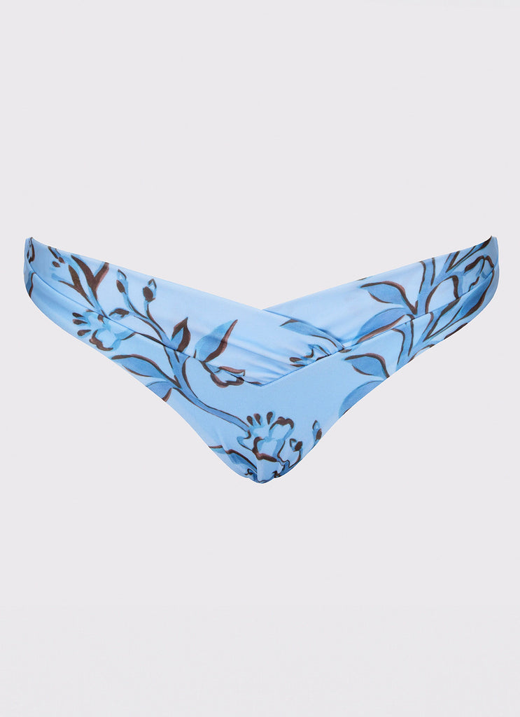 Delta Bikini Bottoms - Blue Floral Print