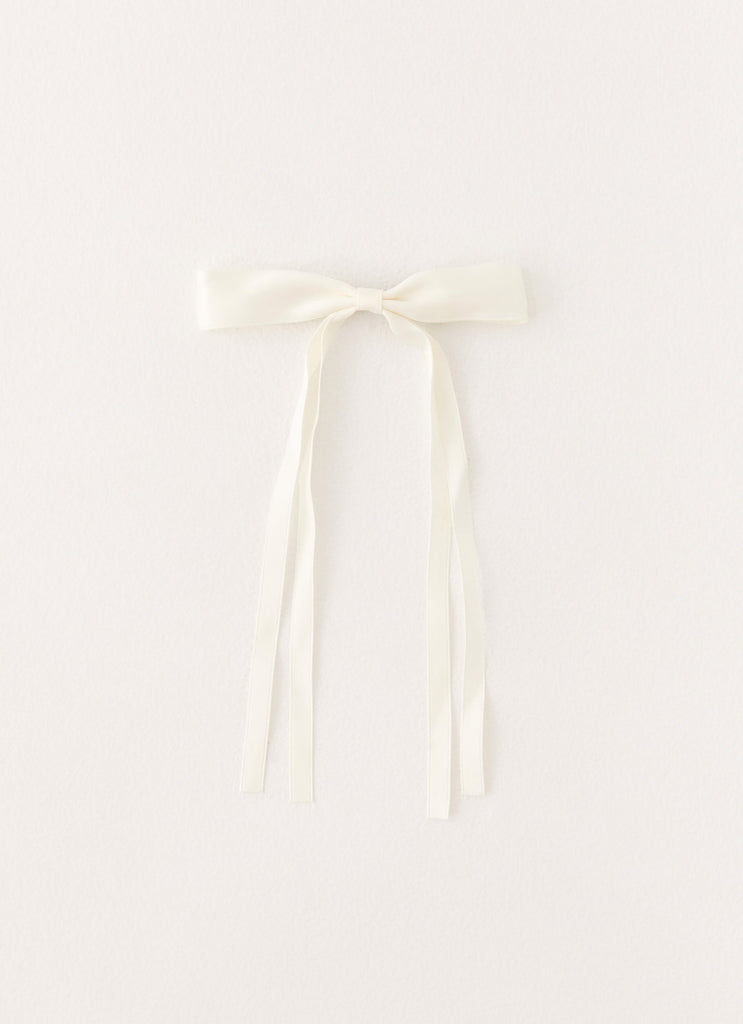 Dorothy Bow Hair Clip - Ivory