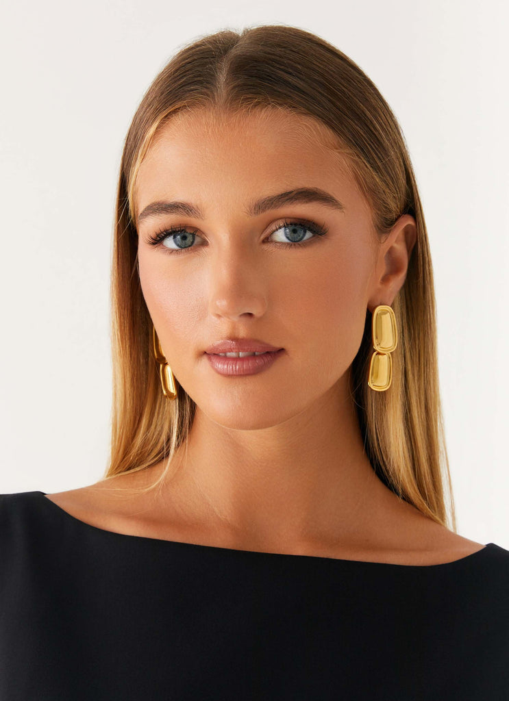 Doubled Up Earrings - Gold