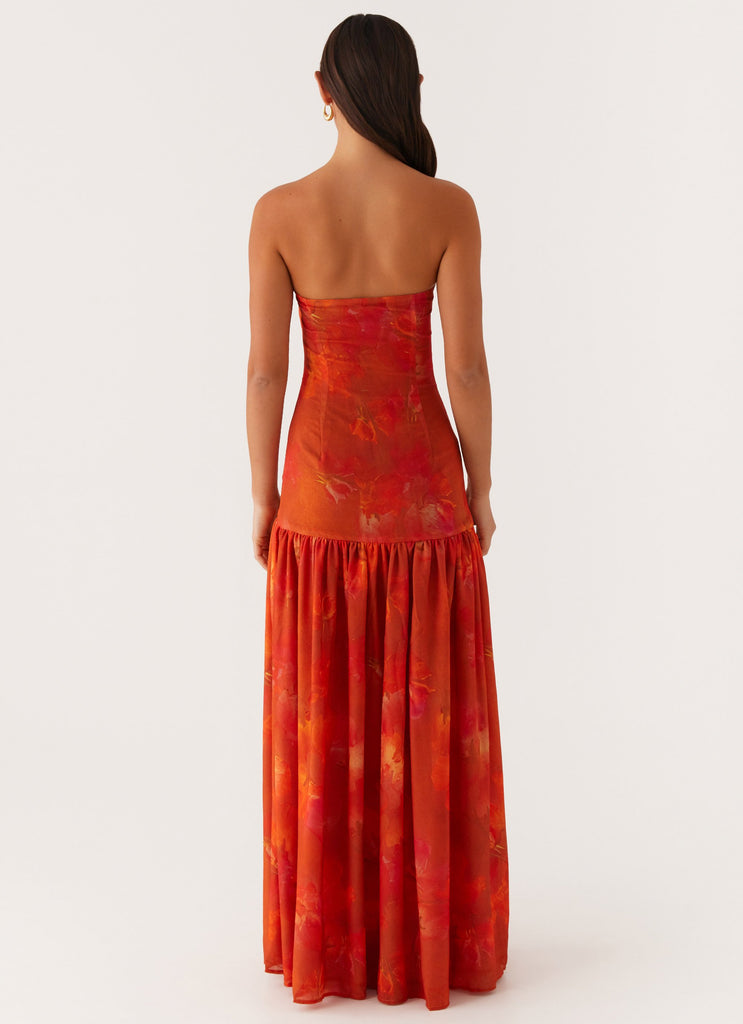 Eden Strapless Maxi Dress - Amber