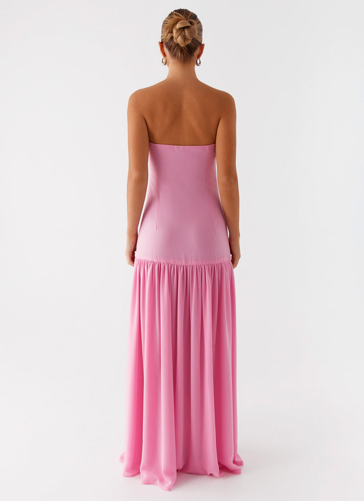 Eden Strapless Maxi Dress - Pink