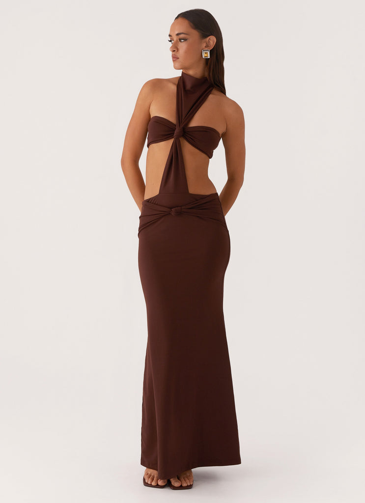 Elinor Maxi Dress - Chocolate