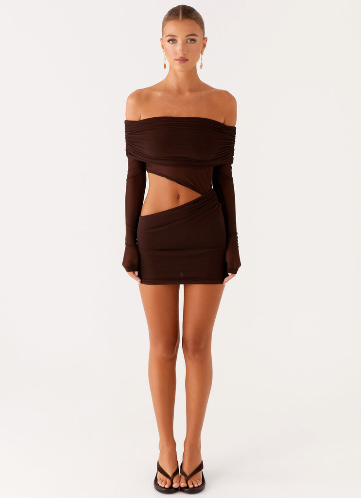 Emery Mini Dress - Chcolate