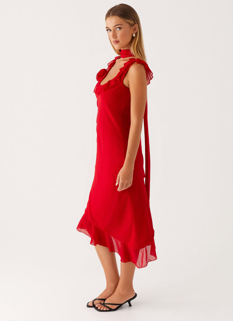 Fariday Midi Dress - Red