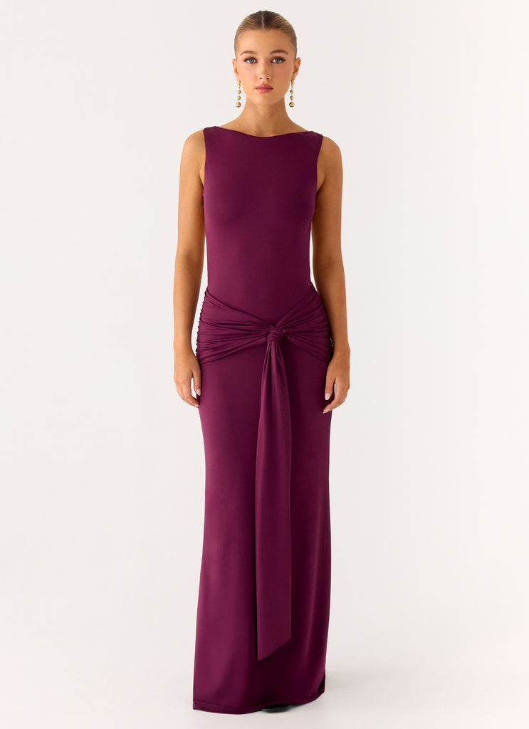 Fault Line Maxi Dress - Plum