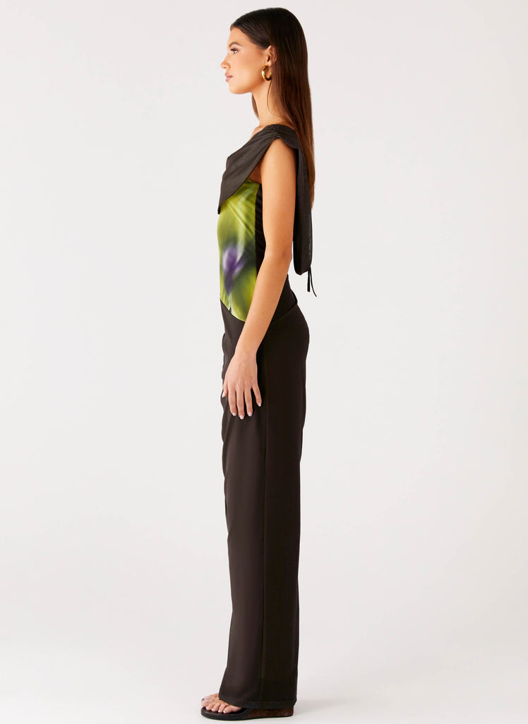 Good Fortune Maxi Dress - Lime Flower