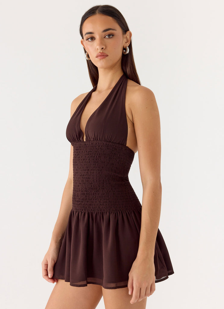 Holden Mini Dress - Chocolate