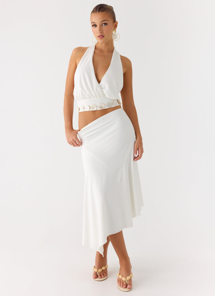 Ignite It Midi Skirt - White