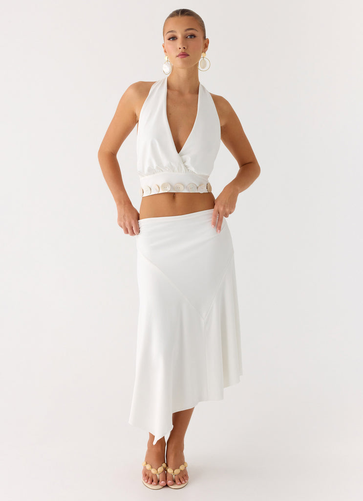 Ignite It Midi Skirt - White