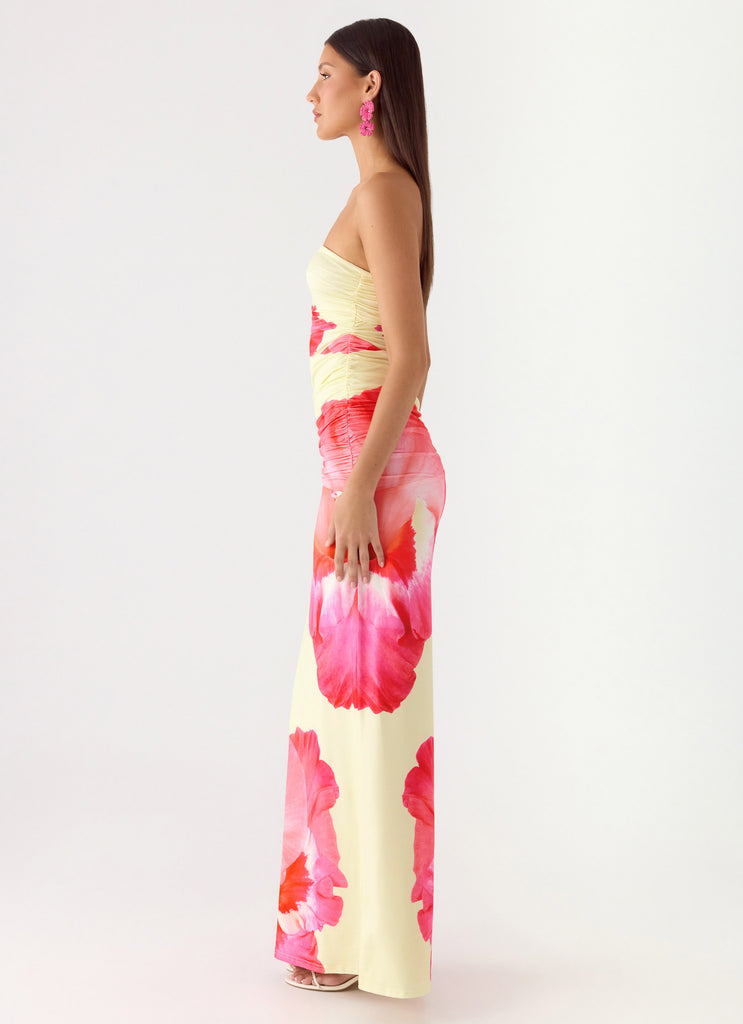 In The Rhythm Maxi Dress - Yellow Floral Spritz