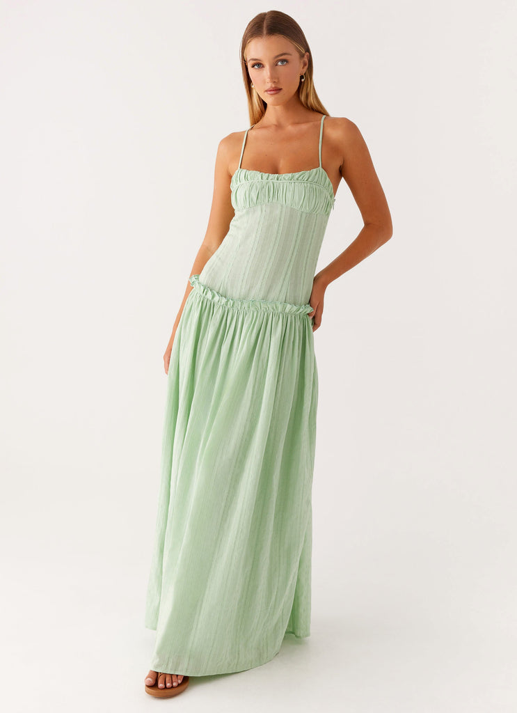 Jacinda Drop Waist Maxi Dress - Sage