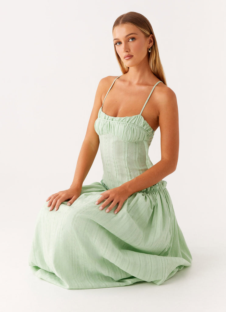 Jacinda Drop Waist Maxi Dress - Sage