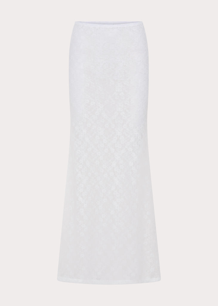Jaz Lace Maxi Skirt - White
