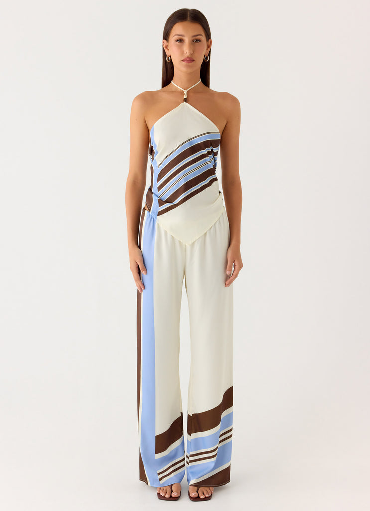 Julissa Halter Top - Purple Stripe