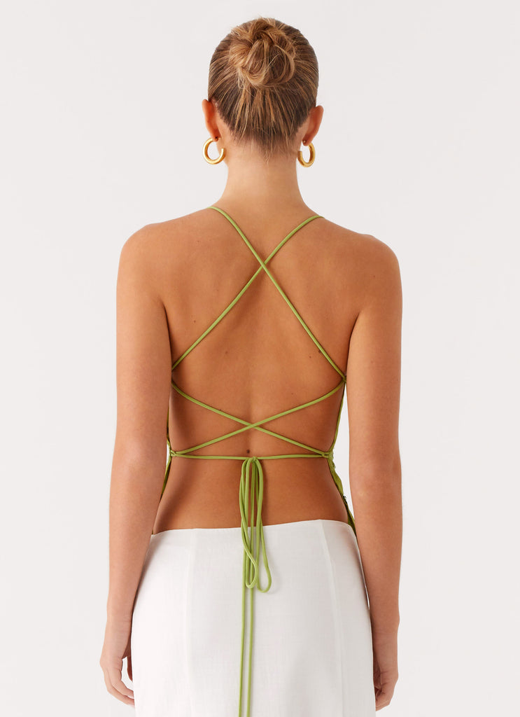 Kamilla Sequin Cami Top - Lime