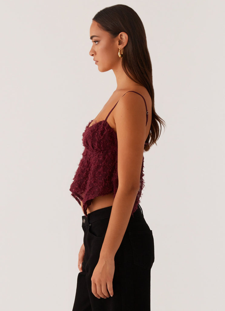 Katya Asymmetric Top - Maroon