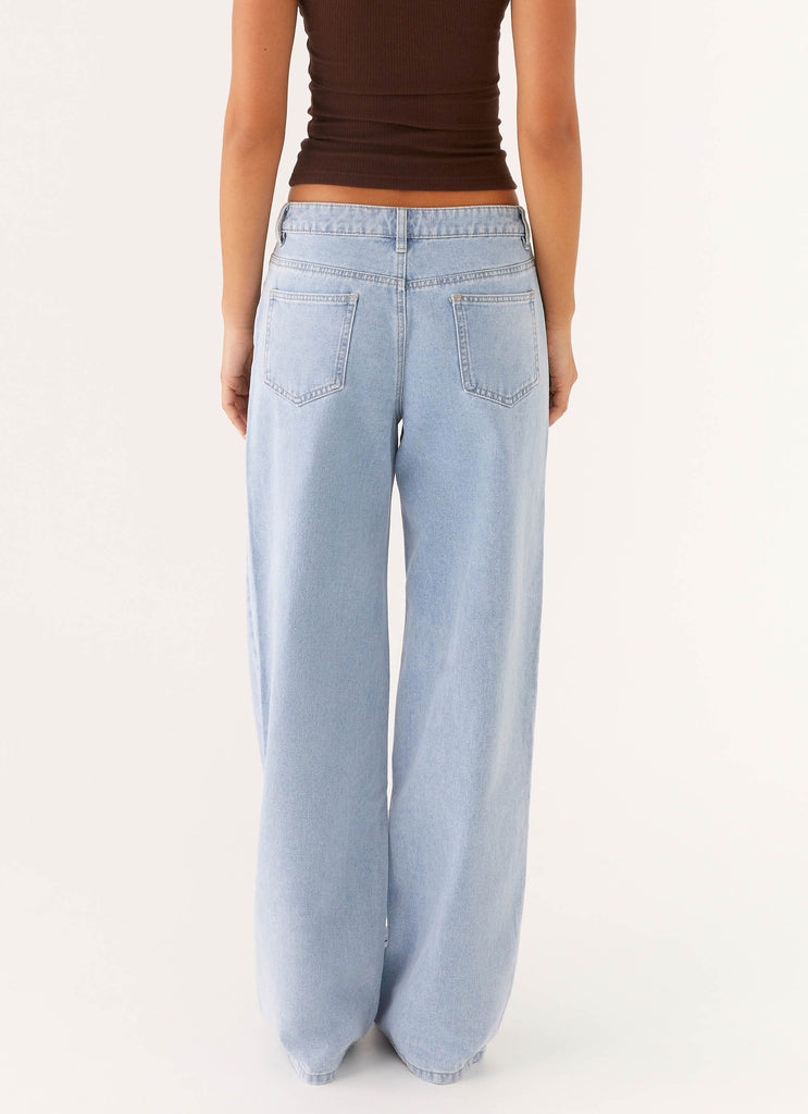 Keanna Low Rise Denim Jeans - Sky