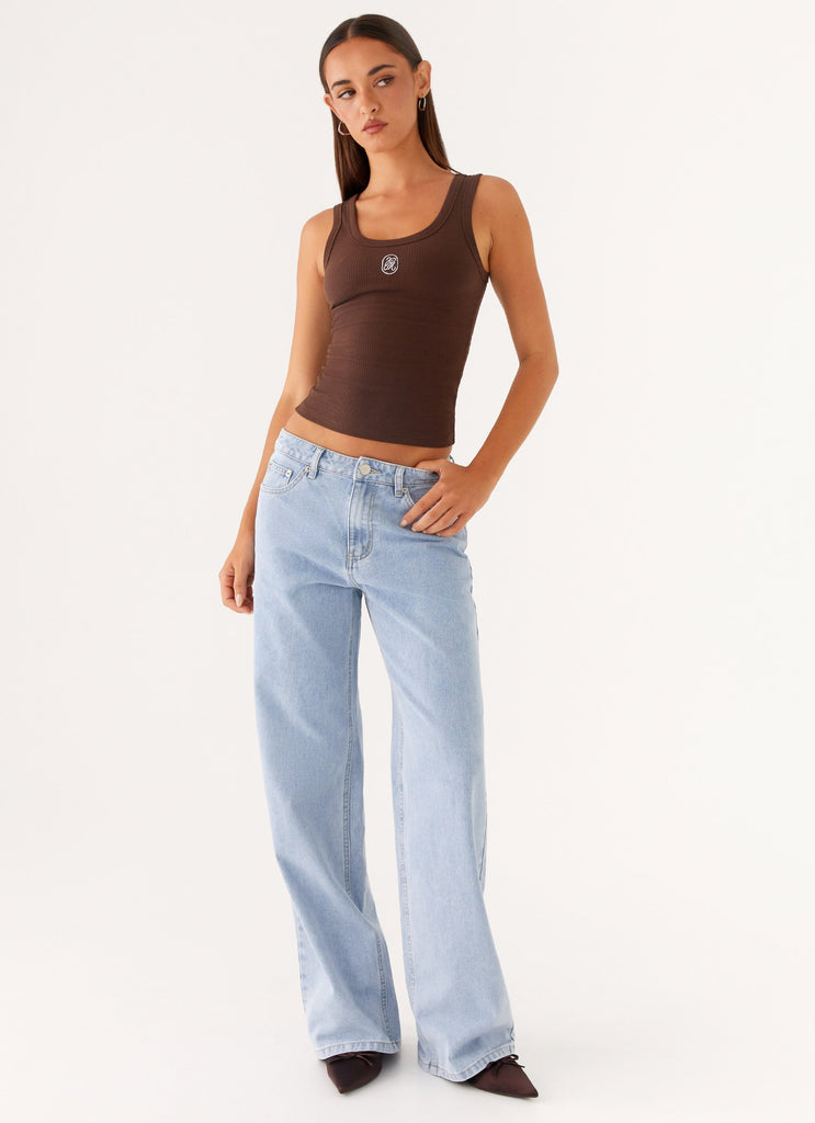 Keanna Low Rise Denim Jeans - Sky