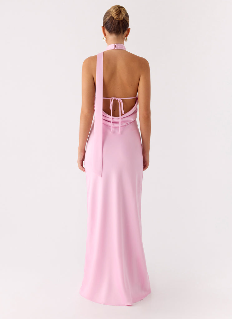 Keena Scarf Maxi Dress - Pink